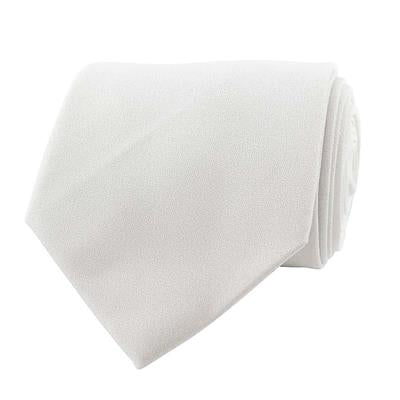 White funeral tie