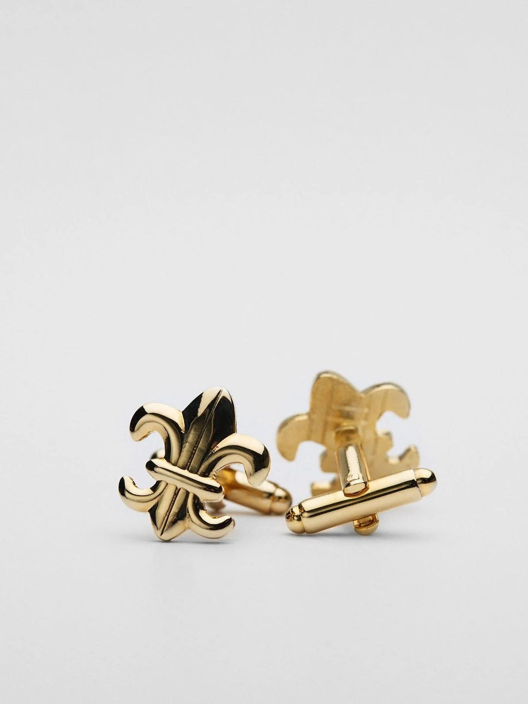 Manchetknapper "FLEUR DE LIS" i farven gylden