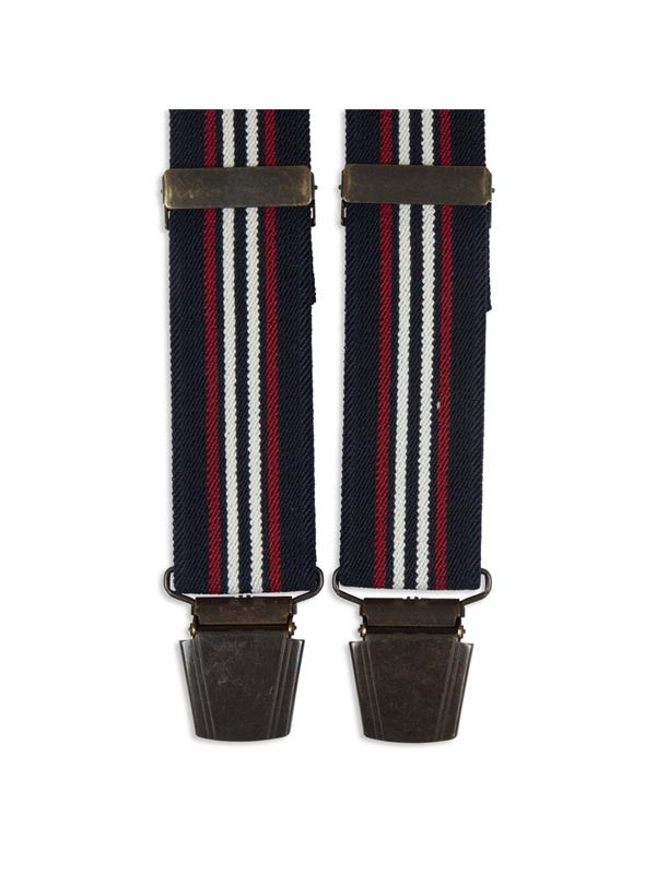Seler 35mm Navy med røde og hvide striber