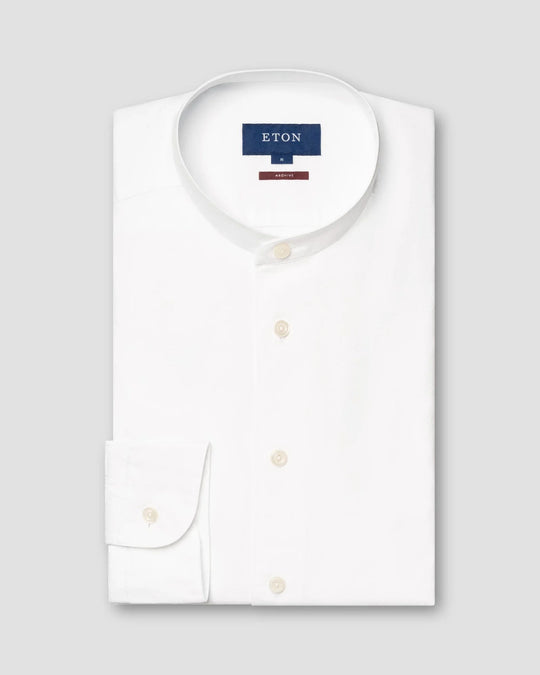 Hvid Eton oxfordkjorte m. kinakrave
