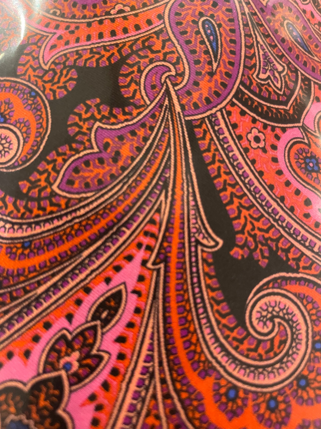 Ascot paisley - sort/rød