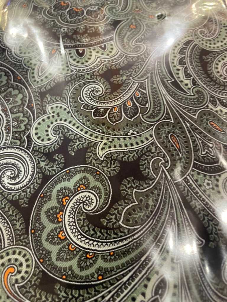 Ascot paisley - sort/lime
