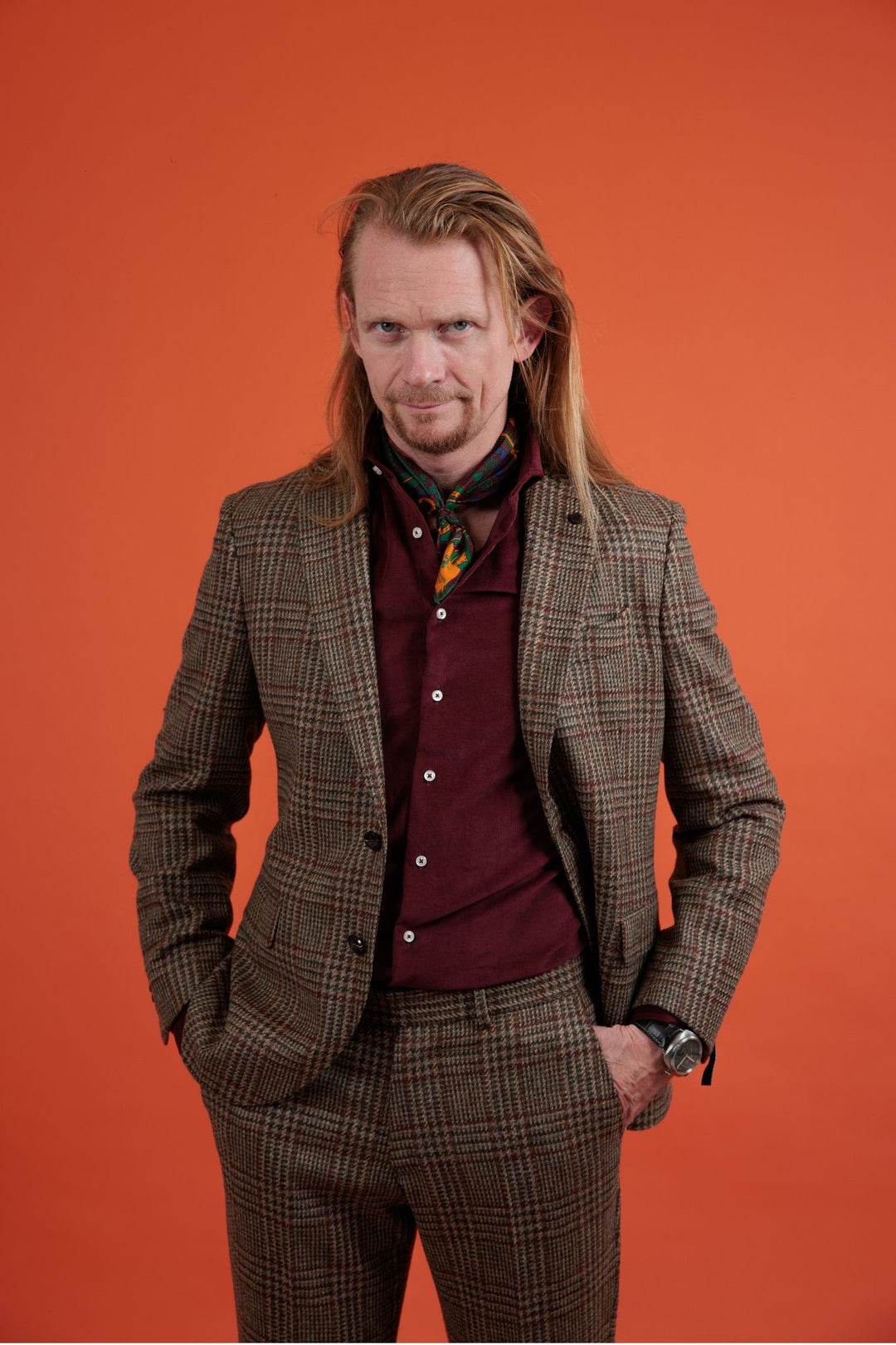 Ternet Jakkesæt i tweed lavet i 100% uld fra Lanficio di Pray