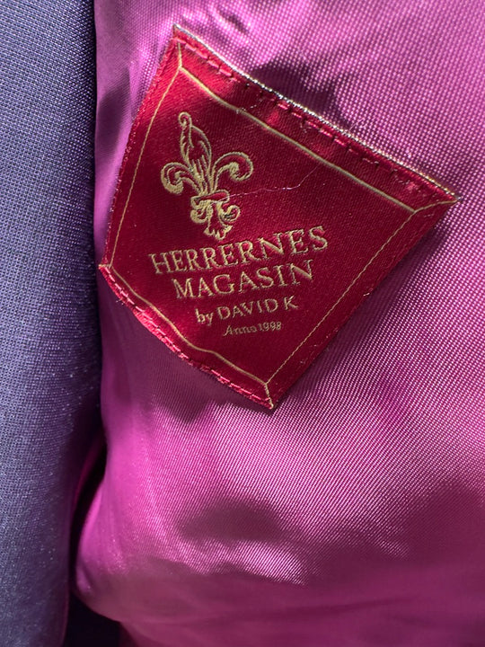 3-delt Jakkesæt i Lilla ensfarvet 84% Uld & 16% Mohair by David K.
