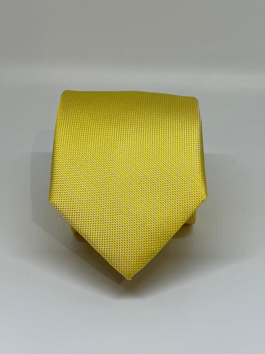 Slips Ensfarvet 100% silke gul