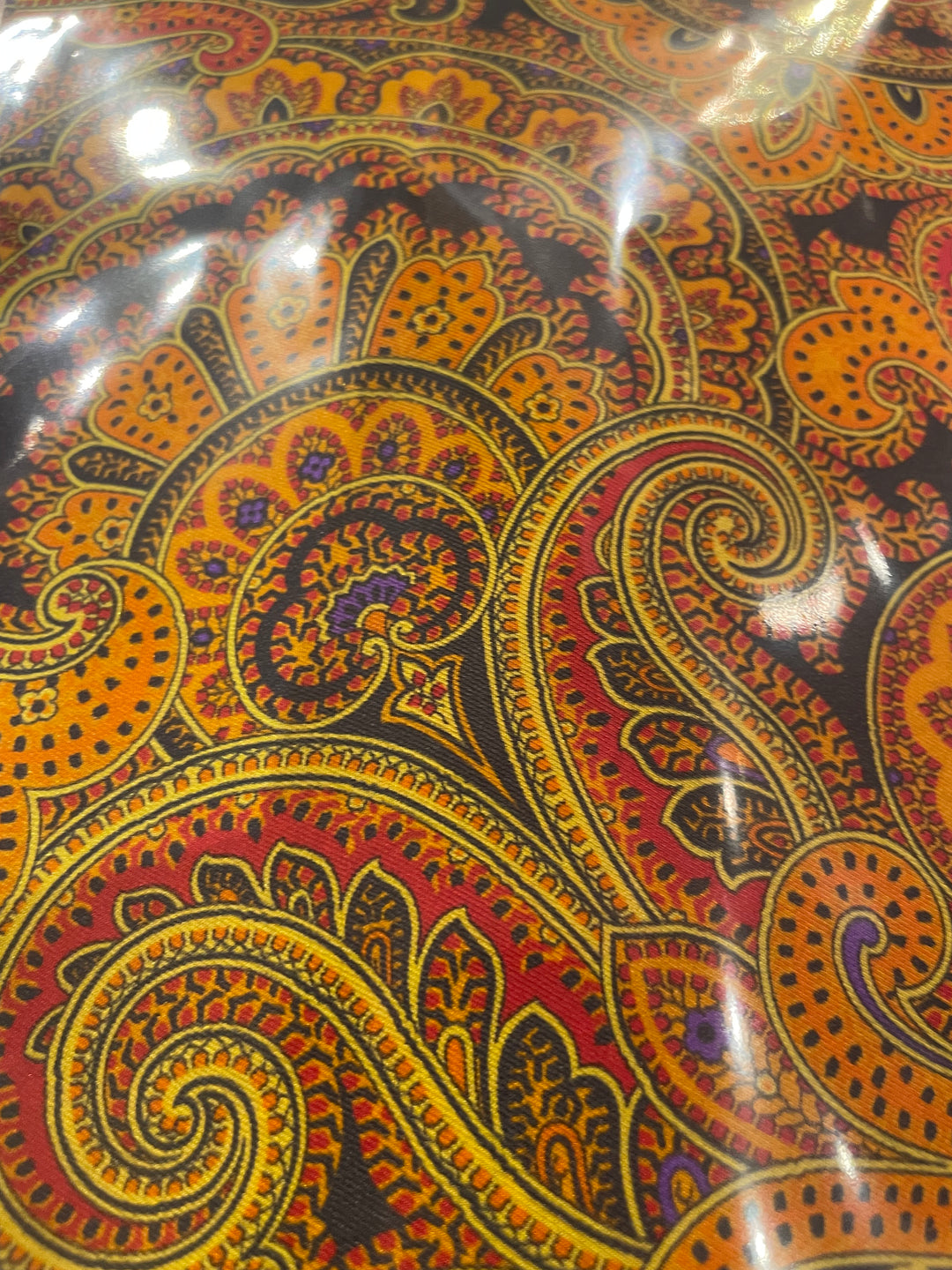 Ascot paisley - sort/orange