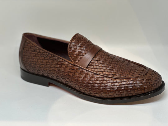 Flettet herreloafer i BRUN