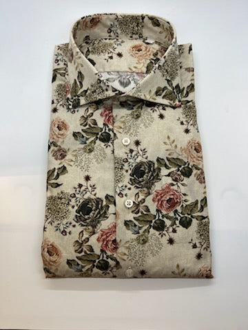 Floral herreskjorte med roser