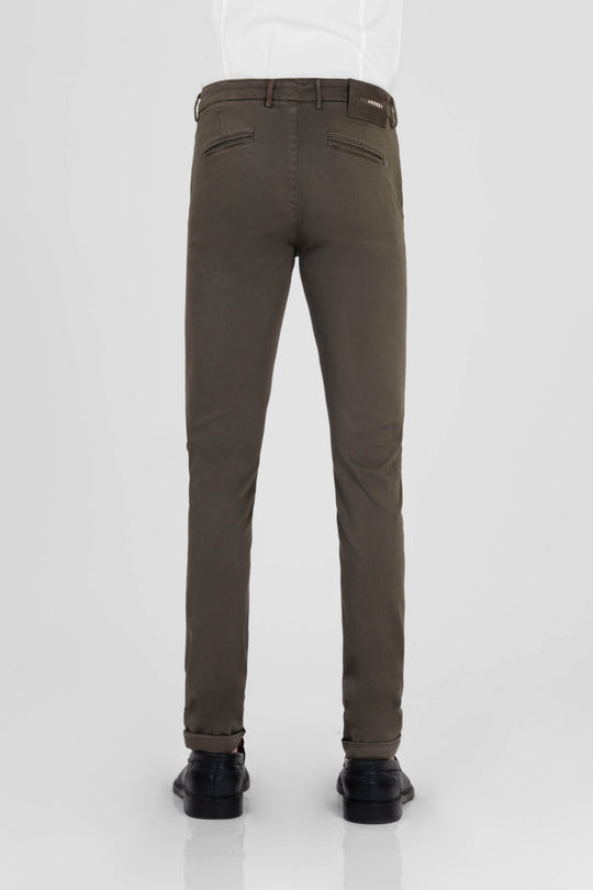 Chinos LUIS Regular fit i farven: COFFEE