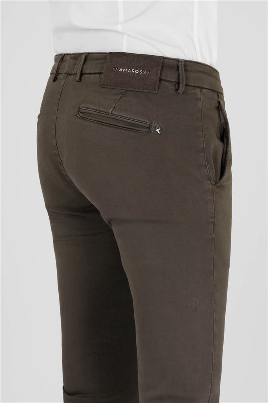 Chinos LUIS Regular fit i farven: COFFEE