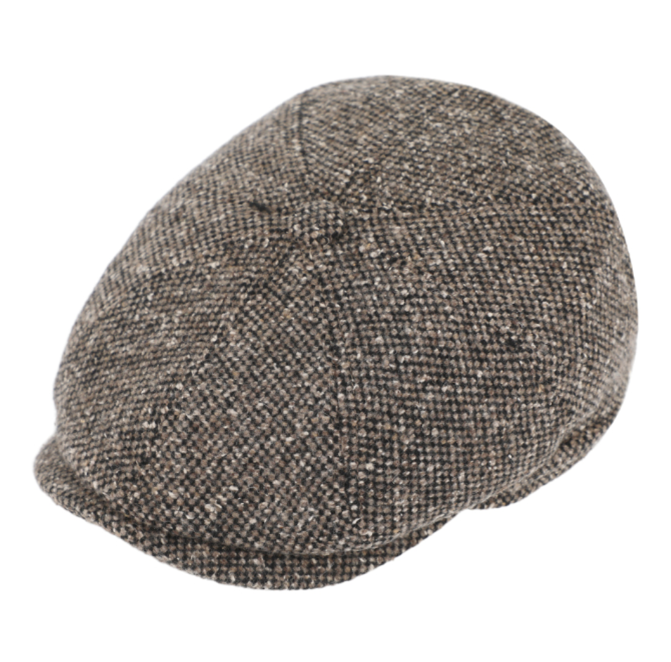 Hat - 8-Panel Sixpence / Flatcap - Lysebrun