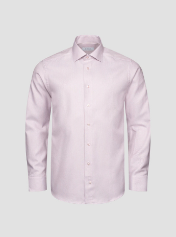 Herreskjorte fra ETON i Pink Semi Solid Signature Twill