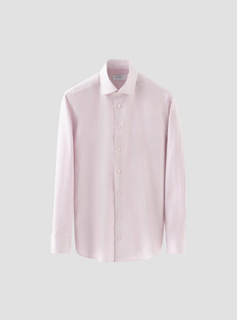 Herreskjorte fra ETON i Pink Semi Solid Signature Twill