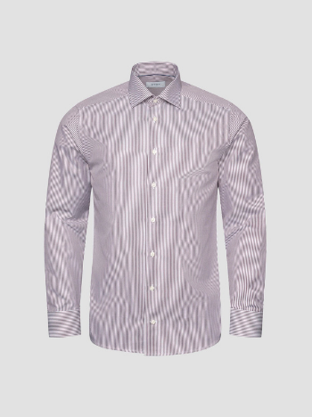 Eton Herreskjorte i Rød-stribet Signature Twill Shirt
