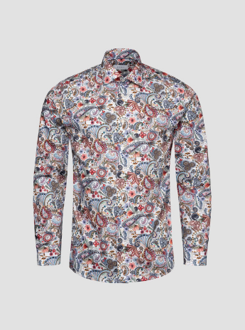 Herreskjorte fra ETON med Multi Paisley Mønster Signature Twill