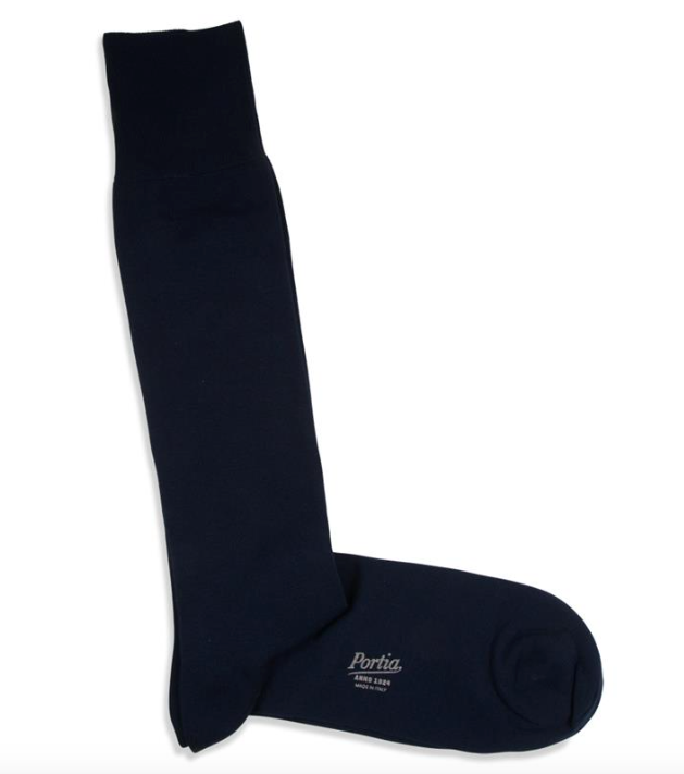 Navy Knæstrømper 43-45