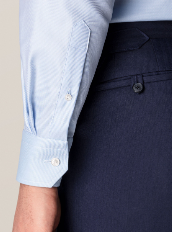 Lyseblå Eton skjorte i 2Ply kvalitet Slim Fit