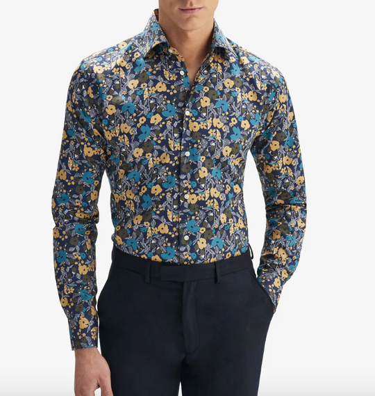 John Henric Skjorte bå med blomster