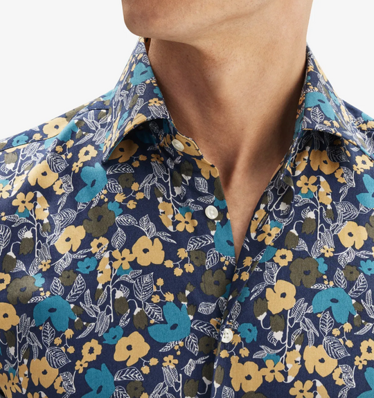 John Henric Skjorte bå med blomster