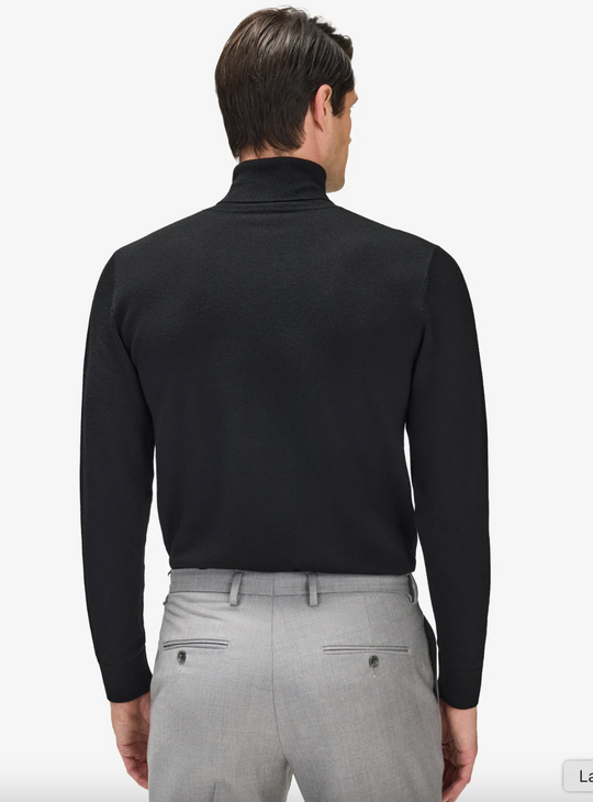 Sort Turtleneck i 100% Merinould