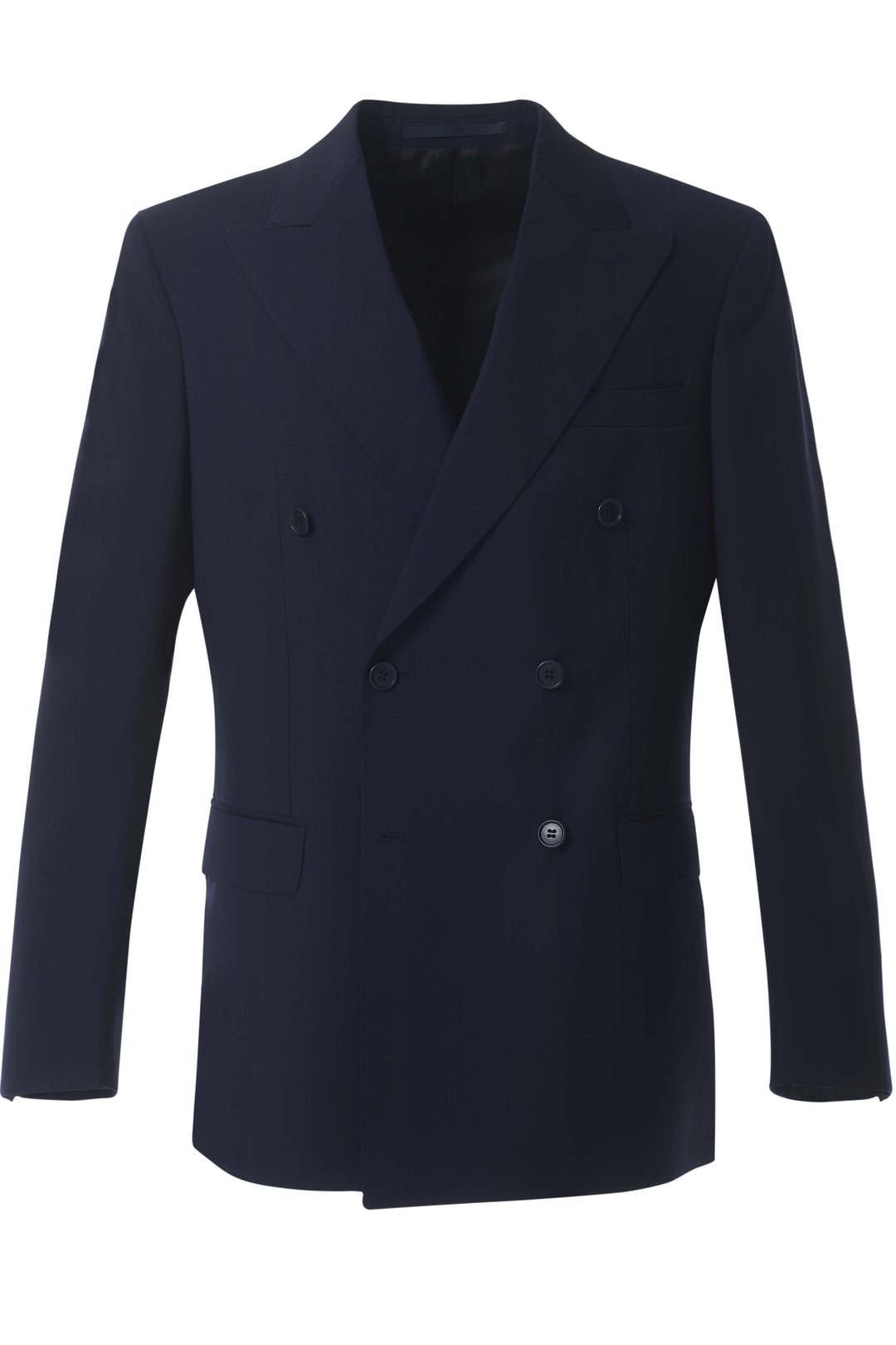 Dobbeltraddet jakkesæt YALE Blue slim fit i italiensk 100% uld fra Marzotto