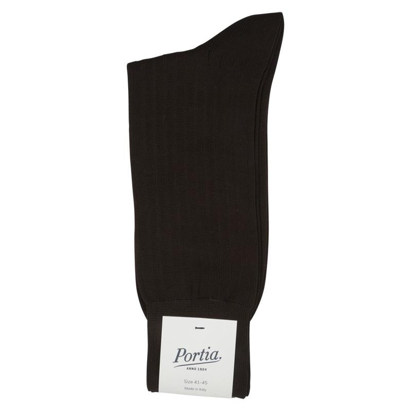 Brun Ribbede strømper 43-45