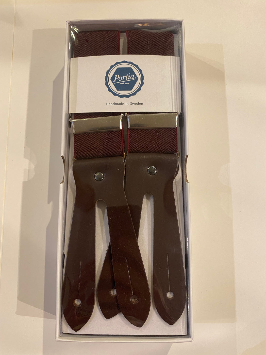 Herre-seler/ Bordoux/elastik/læder 35mm