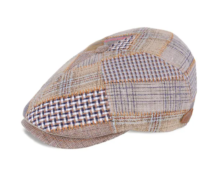 Hat - Sixpence / Flatcap REBEL Patchwork - Beige