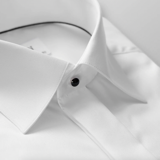 Eton Smokingskjorte i Twill med dobbeltmanchet og skjulte knapper Contemp. fit