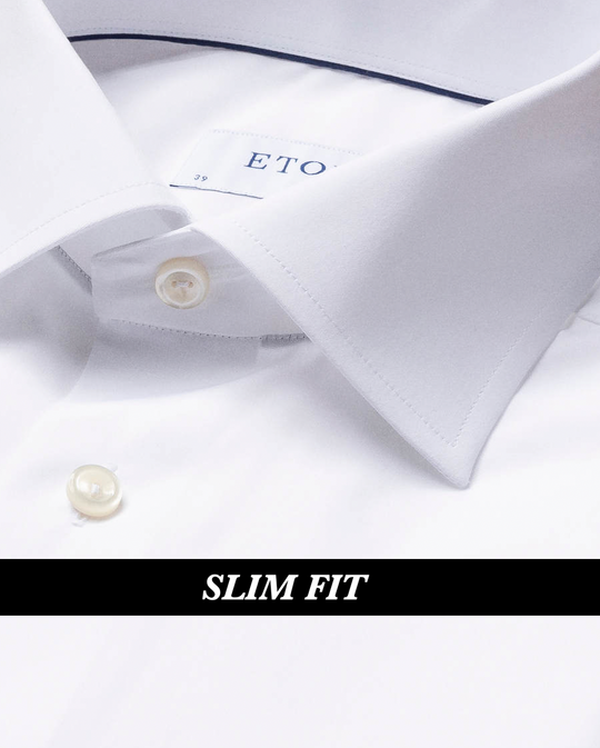 Klassisk Hvid Eton Skjorte - Slim Fit