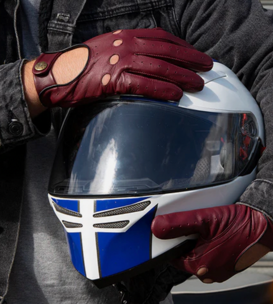 Dents Kørerhandsker - vinrød/Sort