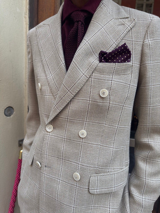 Dobbeltraddet Jakkesæt SHELBY GT - Beige/Tern/Oliveira