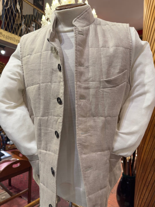 Vest MARCEL outdoor kviltet Beige