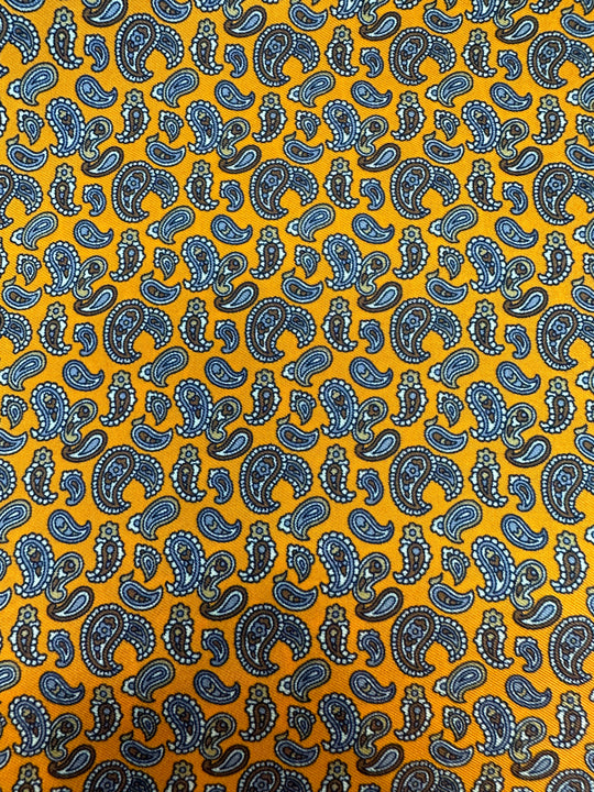 Charm Cloth Orange with Brown Mini Paisley and Brown Edge