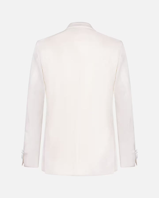 Dinner jacket i off-white med spids revers