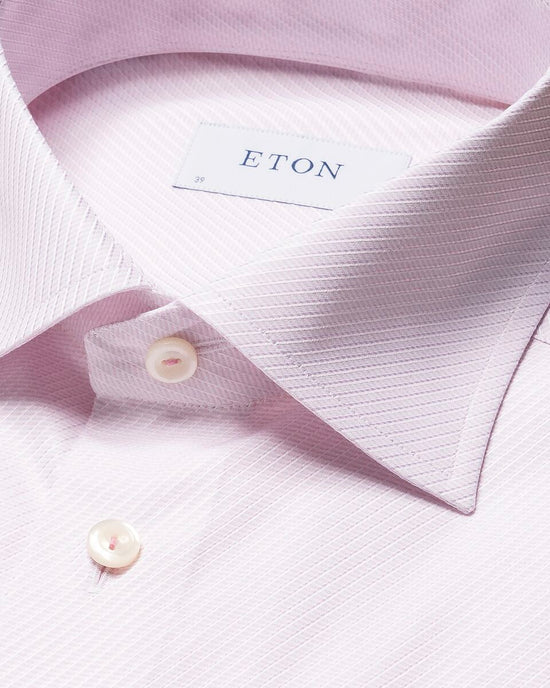 Pink Dobby/Structure Eton herreskjorte