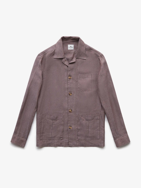 Hør Overshirt - Brun