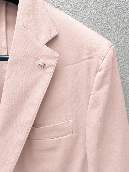 Rosa canvas herre blazer - enkeltradet