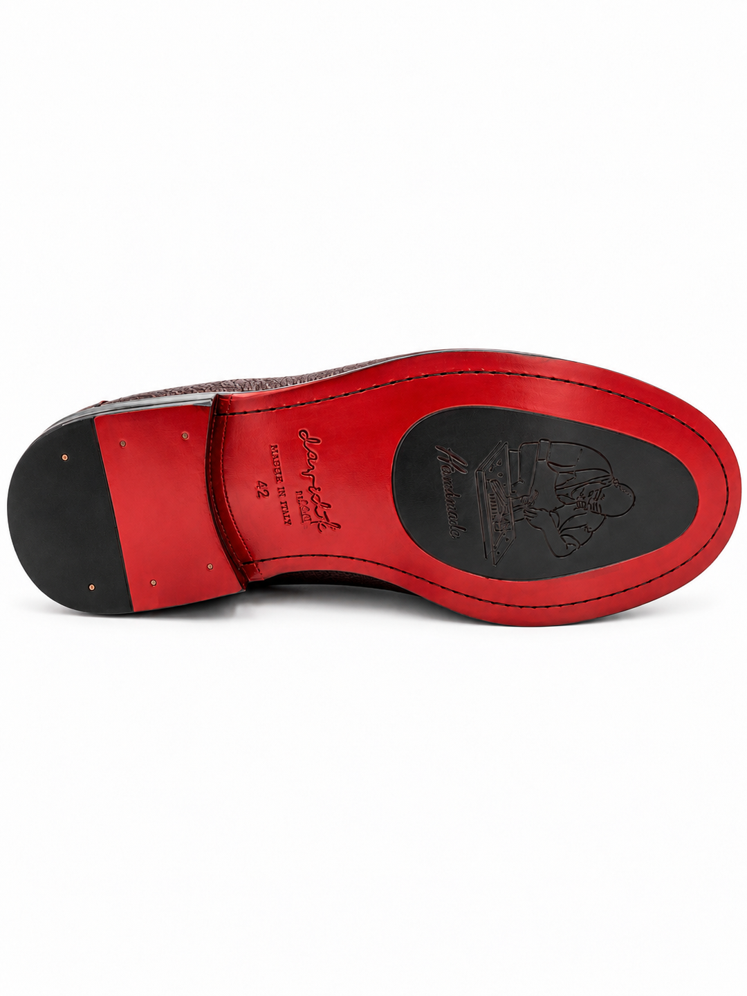 Bordeaux loafer med rulam, guld spænde og tassels - By David K