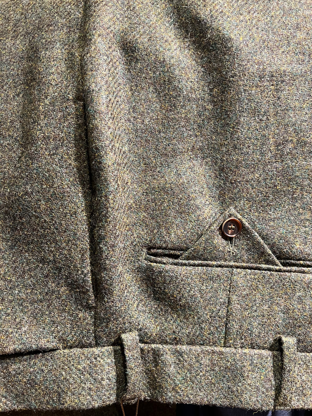 Grøn Safari Bukser i Tweed - Herrebukser