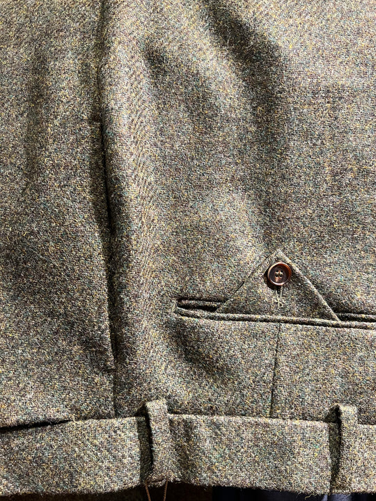 Grøn Safari Bukser i Tweed - Herrebukser