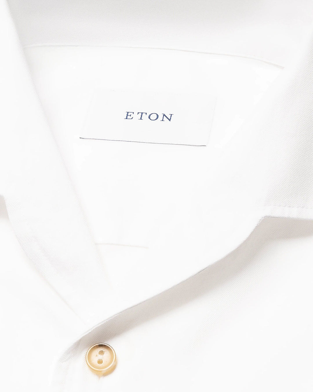 hvid garment washed twill shirt fra eton - casual fit