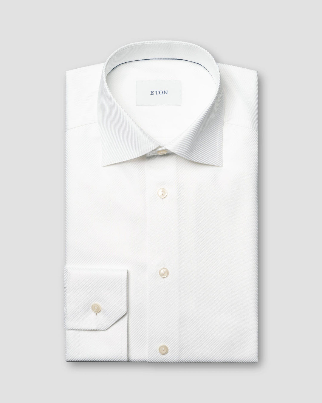 hvid solid king twill shirt fra eton - slim fit