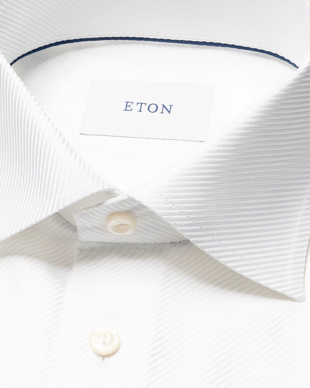 hvid solid king twill shirt fra eton - slim fit