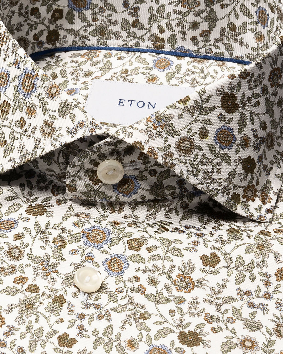 Floral Print Signature Twill Shirt fra eton - slim fit