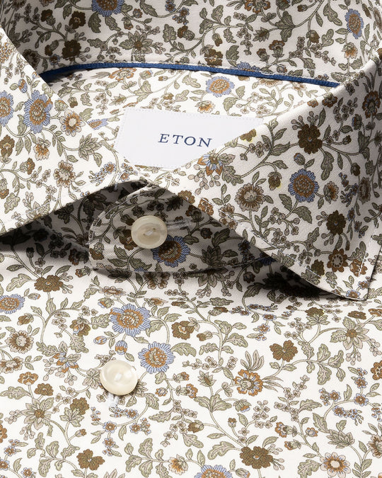 Floral Print Signature Twill Shirt fra eton - slim fit