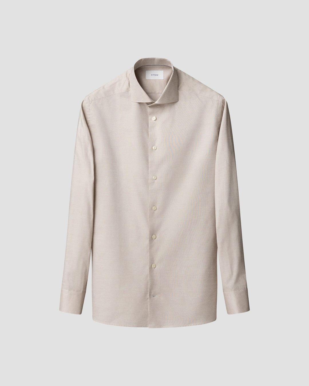 sand/beige Solid Signature Oxford Shirt fra eton - slim fit