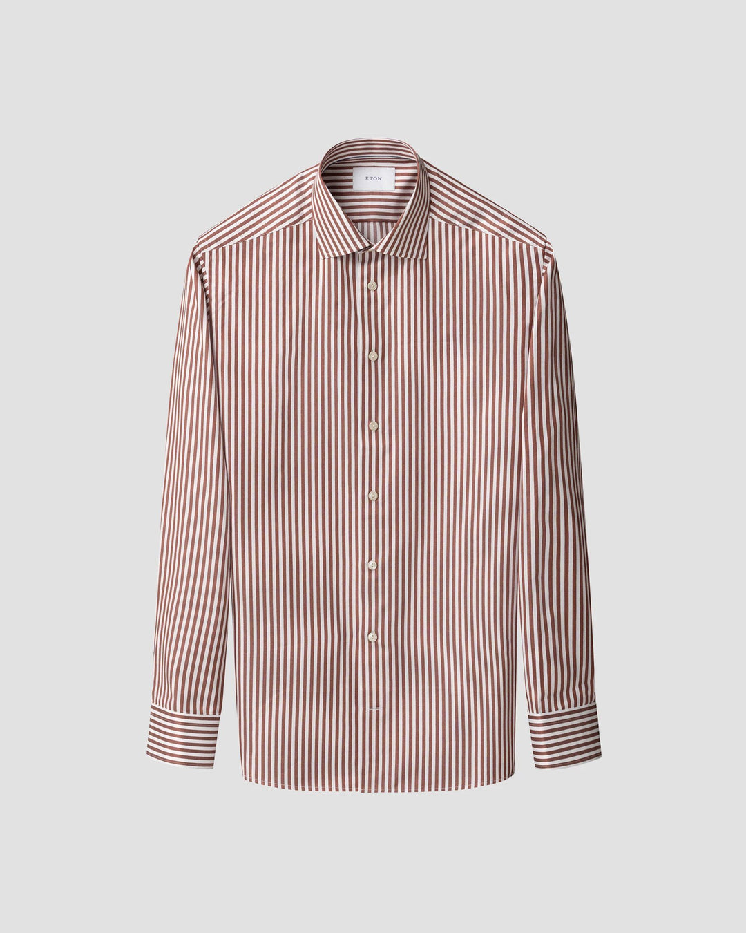rød/hvid Bengal Striped Signature Twill Shirt fra eton - slim fit