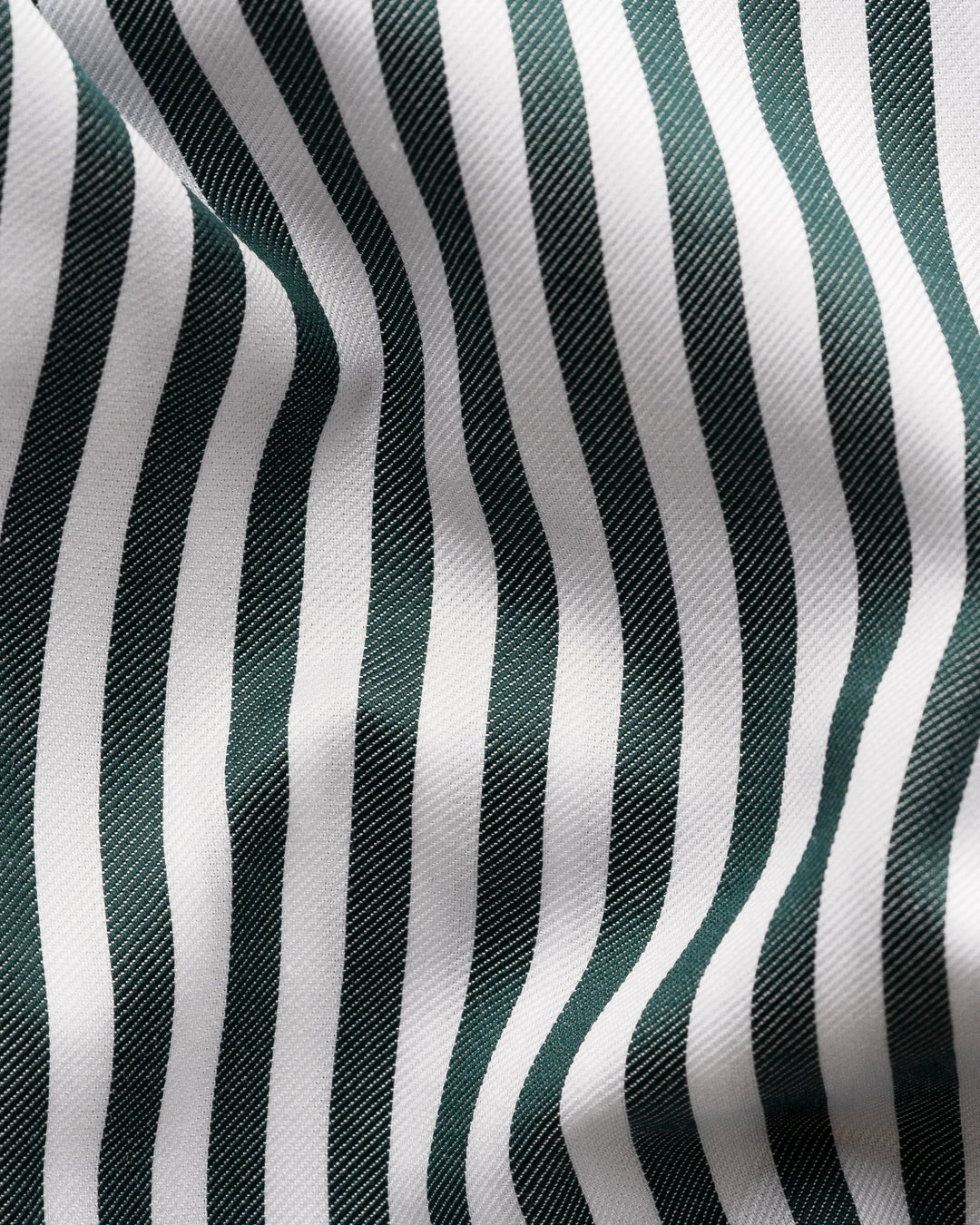 grøn/hvid Bengal Striped Signature Twill Shirt fra eton - slim fit