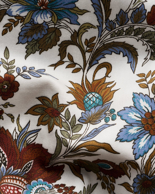 større Floral Print Signature Twill Shirt fra eton -slim fit